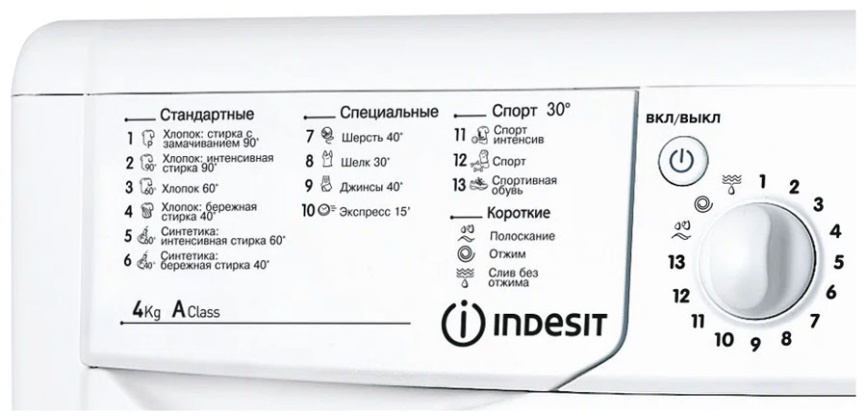 Стиральная машина Indesit IWUB 4105 автомат 4 кг, белый фото 4