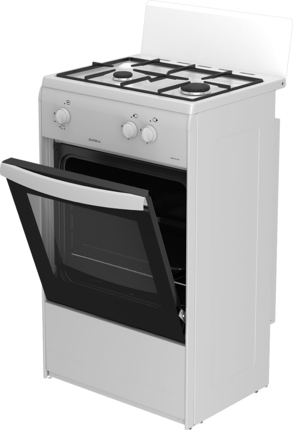 Газовая плита Darina 1 AS GM 521 001 W 50 см, 45 л, 2 конфорки, белый фото 5