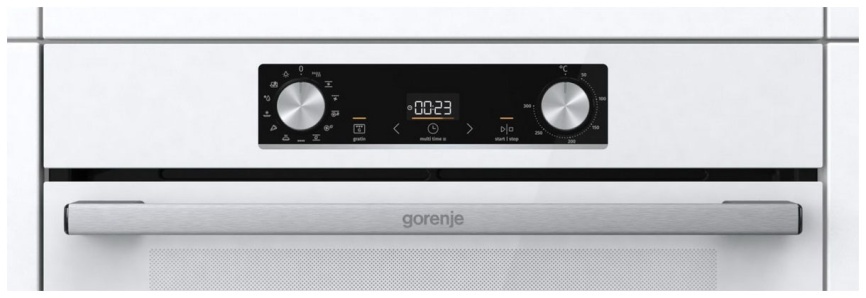 Электрический духовой шкаф Gorenje BOS6737E06WG 59 см, 77 л гриль конвекция, белый фото 2