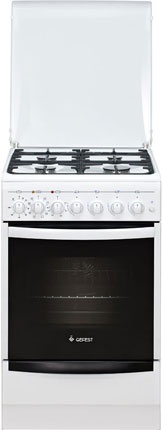 Комбинированная плита Gefest 5102-03 0023 58 см, 52 л, 4 конфорки, белый фото 1