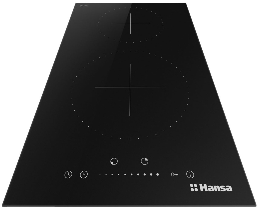 Электрическая варочная панель Hansa BHI36277 29 см, 2 конфорки стеклокерамика, черный фото 3