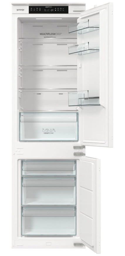 Встраиваемый двухкамерный холодильник Gorenje NRKI517141 No frost, белый фото 1