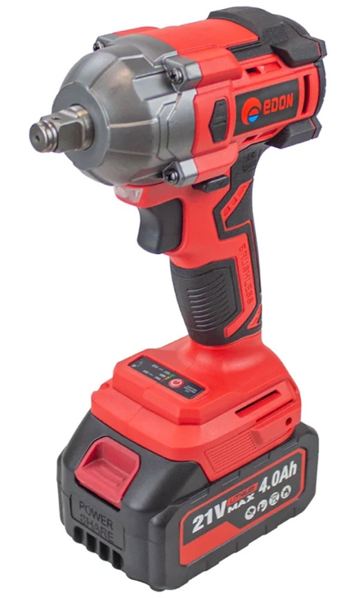 Гайковерт ударный аккумуляторный Edon UAW-21/300CBL фото 2