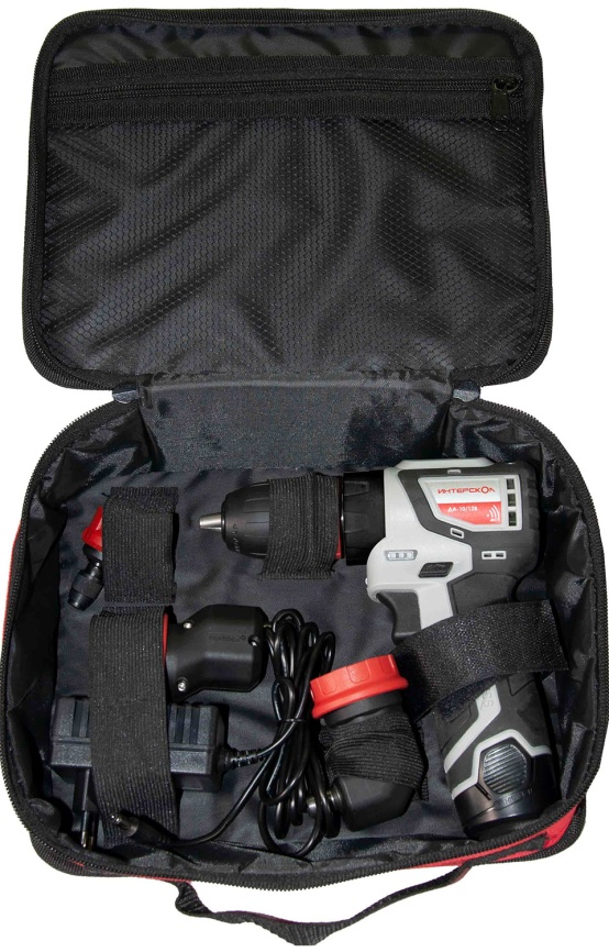 Дрель-шуруповерт аккумуляторная Интерскол КомбиМАКС ДА-10/12В 36 (687.2.2.77), сумка, 2 АКБ, 2 Ач фото 3