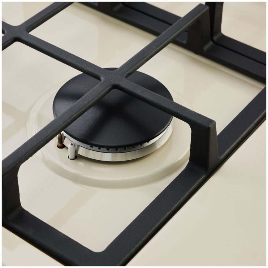 Газовая варочная панель De luxe TG4 750231 F - 078 60 см, 4 конфорки, топленое молоко фото 6