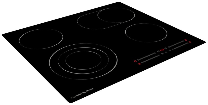 Электрическая варочная панель Zigmund & Shtain CN 44.6 B 59 см, 4 конфорки стеклокерамика, черный фото 4