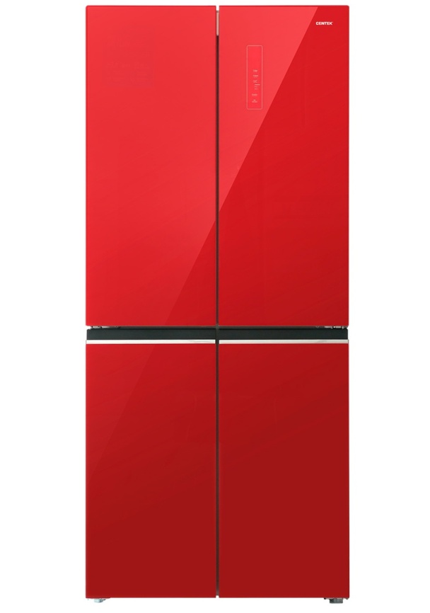 Многокамерный холодильник Centek CT-1745 NF Red Glass No frost, красный фото 1
