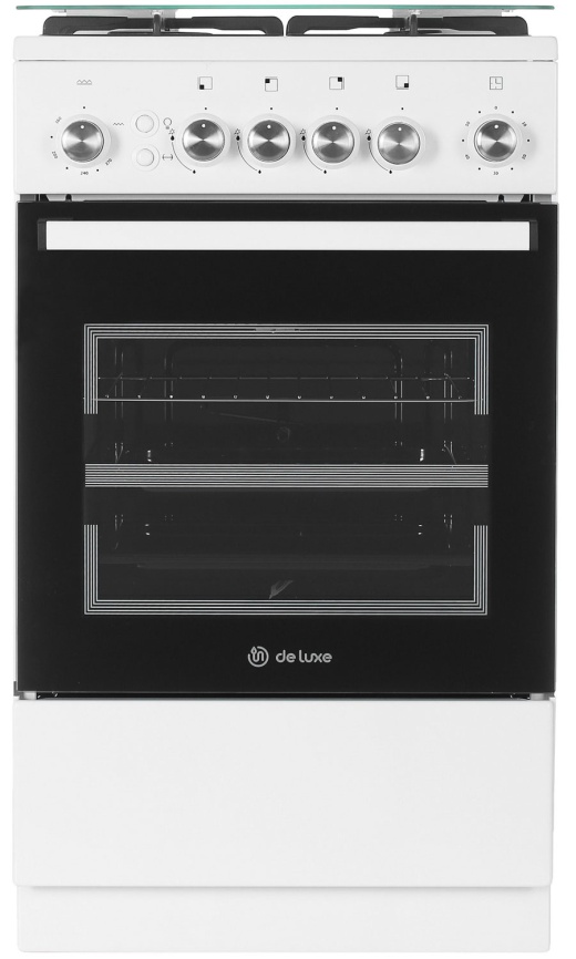 Газовая плита De luxe 5040.30г 50 см, 43 л, 4 конфорки, белый фото 2