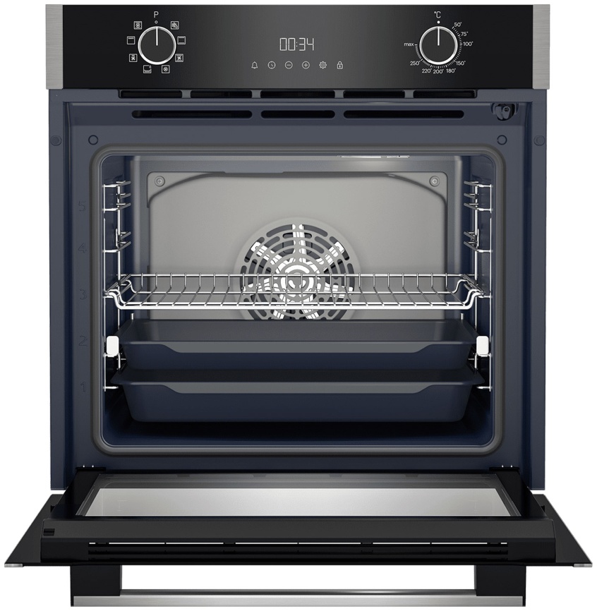 Электрический духовой шкаф Grundig GEBM19300BC 59 см, 72 л, гриль и конвекция, черный фото 4