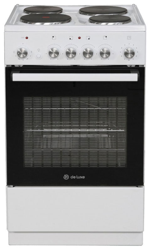 Электроплита De luxe 5004.16э-010 50 см, 43 л, 4 конфорки, серый фото 1