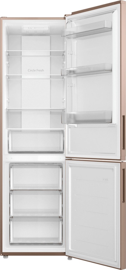 Двухкамерный холодильник Candy CFN6200G No frost, золотой фото 3