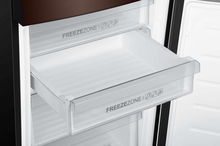 Двухкамерный холодильник Haier C4F740CLBGU1 No frost, коричневый фото 10