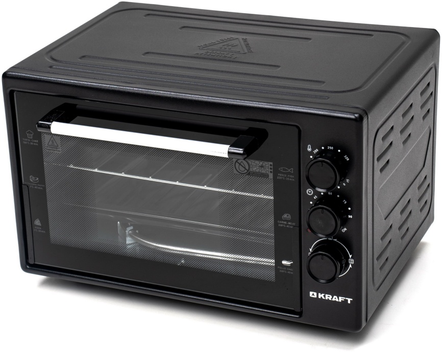 Электропечь Kraft KF-MO 3800 BL 38 л, 1500 Вт, 3 режима, черный фото 7