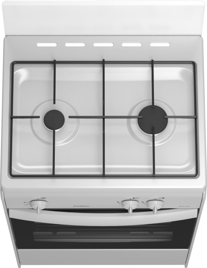 Газовая плита Darina 1 AS GM 521 001 W 50 см, 45 л, 2 конфорки, белый фото 4