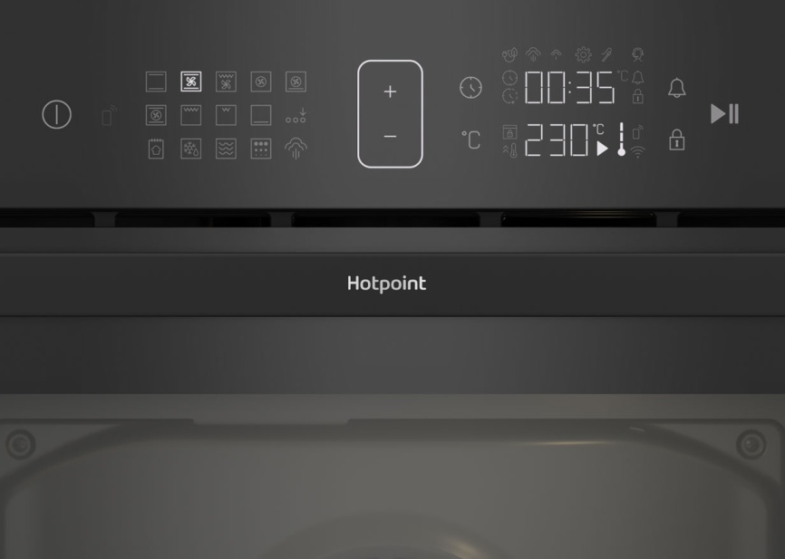 Электрический духовой шкаф Hotpoint FE8 1352 SMP BLG 59 см, 72 л, гриль и конвекция, черный фото 2
