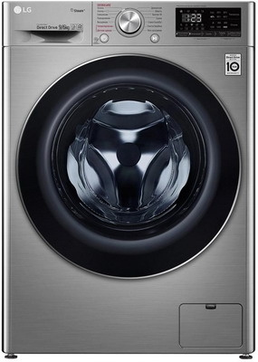 Стиральная машина с сушкой LG F4V5VG2S 9 кг, серый металлик фото 1