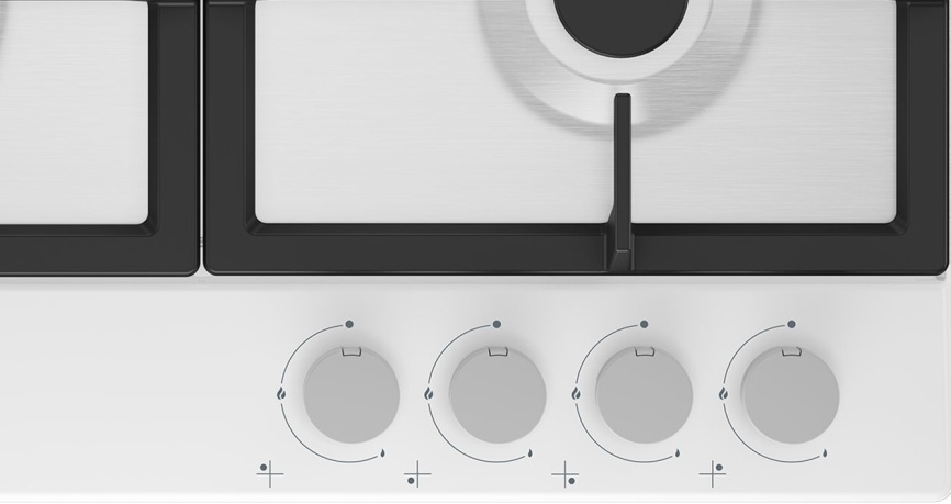 Газовая варочная панель Indesit THPM 642 WS/WH/I 58 см, 4 конфорки электроподжиг газконтроль, белый фото 4