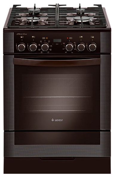 Комбинированная плита Gefest 6502-03 0045 60 см, 52 л, 4 конфорки, коричневый фото 1