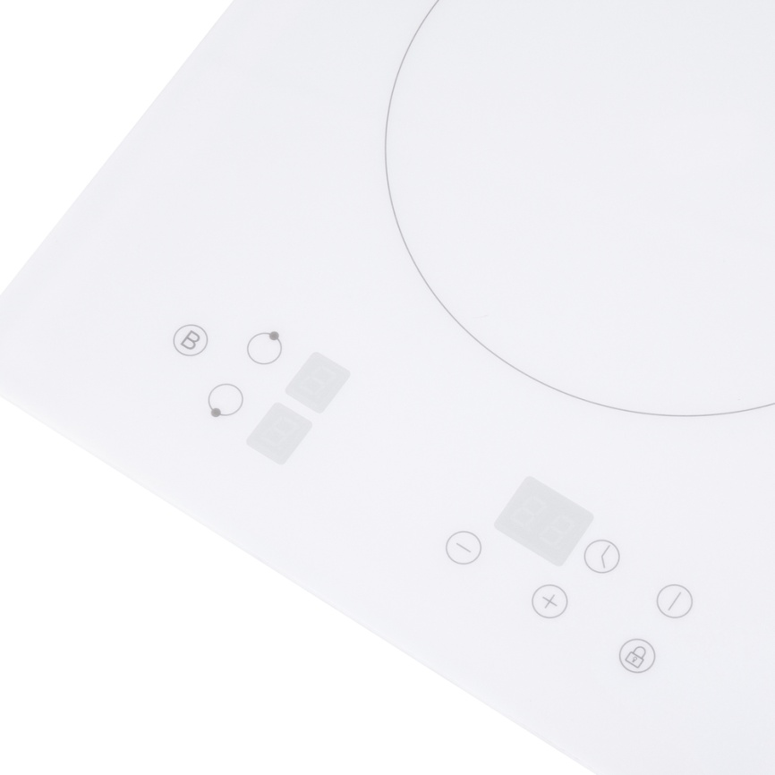 Электрическая варочная панель Maunfeld EVI.292-WH 28 см, 2 конфорки стеклокерамика, белый фото 7