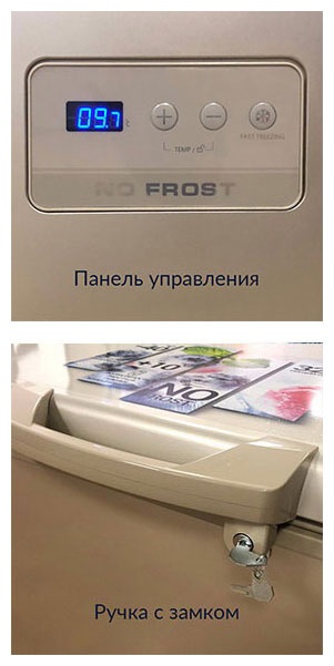 Морозильный ларь Hiberg PF 32 L4 NFG No Frost B 275 л, золотой фото 2