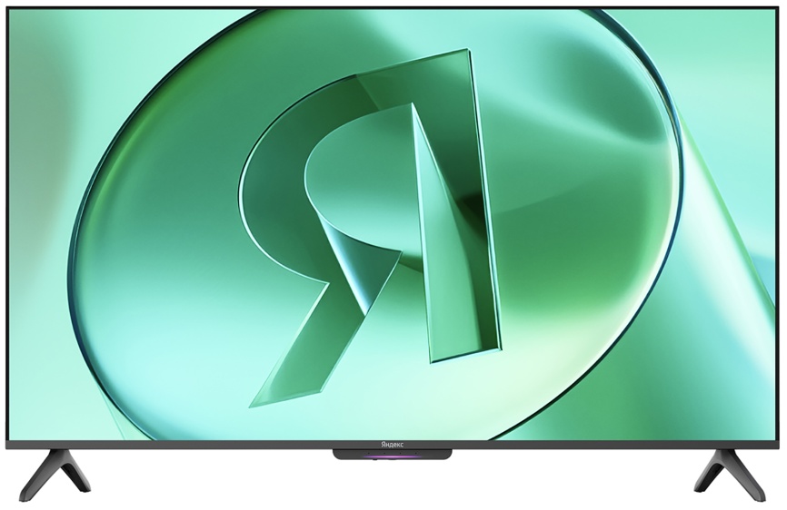 Телевизор Яндекс ТВ Станция Бейсик с Алисой, 55 дюйма, 4K Ultra HD, смарт ТВ, YаOS, черный фото 1