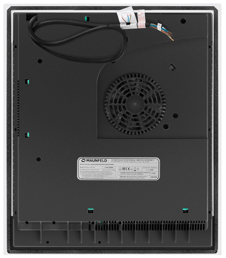 Электрическая варочная панель Maunfeld CVI453SBWH Inverter 45 см, 3 конфорки стеклокерамика, белый фото 6