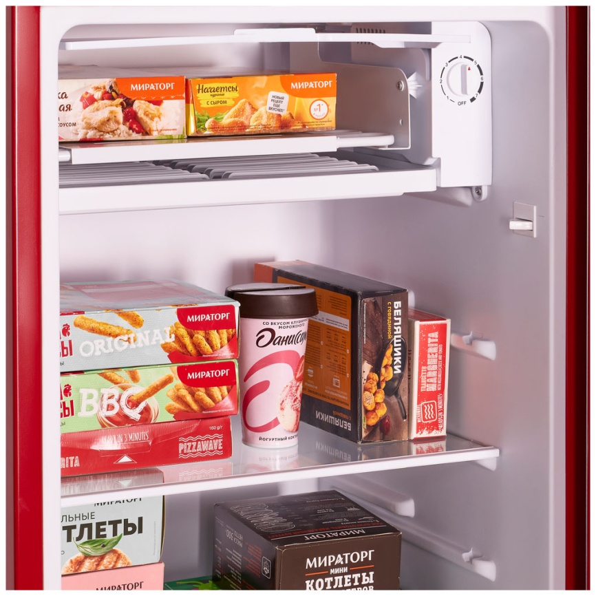 Однокамерный холодильник Maunfeld MFF83RR, красный фото 8