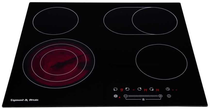 Электрическая варочная панель Zigmund & Shtain CN 38.6 B 59 см, 4 конфорки стеклокерамика, черный фото 6