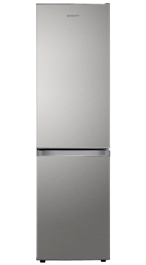 Двухкамерный холодильник Kraft KF-NF282X No frost, серый металлик фото 1