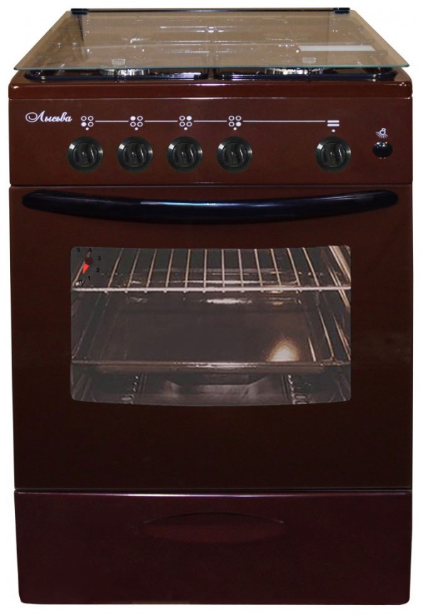 Газовая плита Лысьва ГП 4к20 МС-2у 50 см, 57 л, 4 конфорки, коричневый фото 1