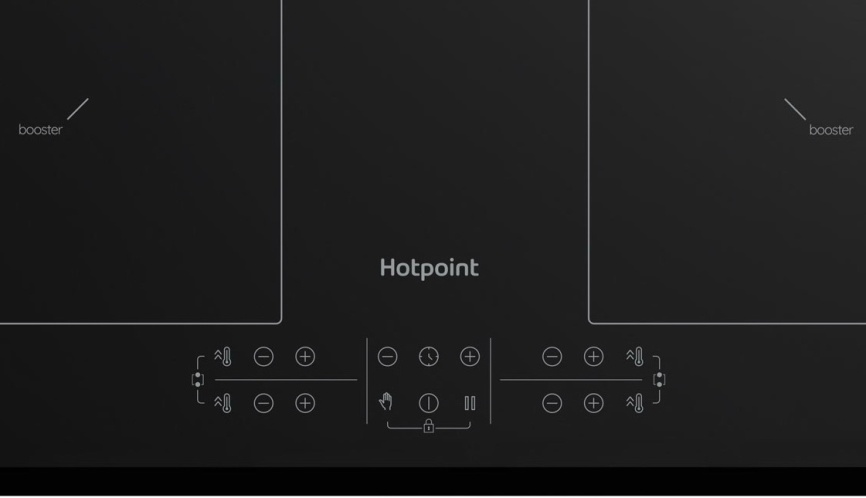 Электрическая варочная панель Hotpoint HB 1560B2 BA 59 см, 4 конфорки стеклокерамика, черный фото 2