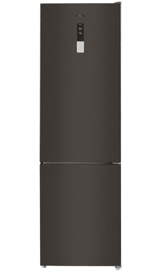 Двухкамерный холодильник Maunfeld MFF200NFSB10 Inverter No frost, черно-серый фото 1