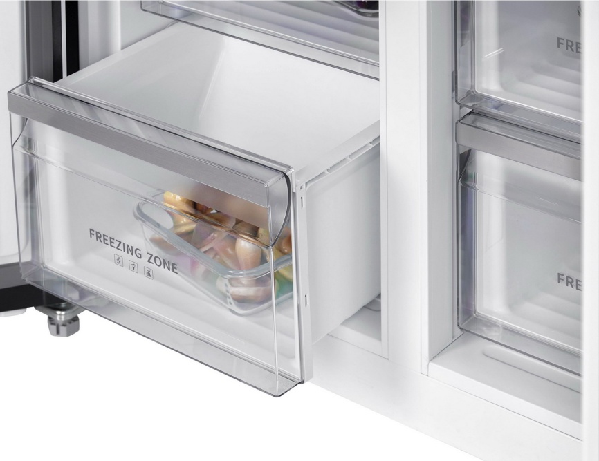 Многокамерный холодильник Hiberg RFQ-600DX NFGW inverter No frost, белый фото 13