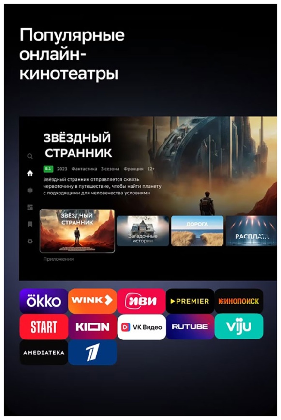 Телевизор Sber SDX-32H3113, 32 дюйма, HD, смарт ТВ, Салют ТВ, черный фото 7