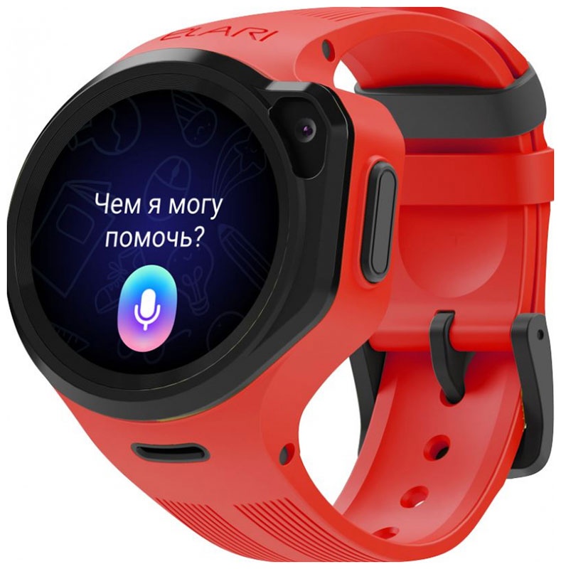 Детские часы-телефон Elari 4GR M с GPS поиском, красные (KP-4GR-M-RED) фото 2