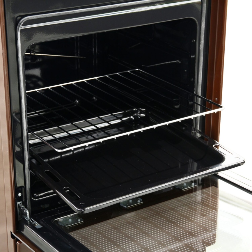 Электроплита De luxe 5004.18э-014 50 см, 43 л, 4 конфорки, коричневый фото 4