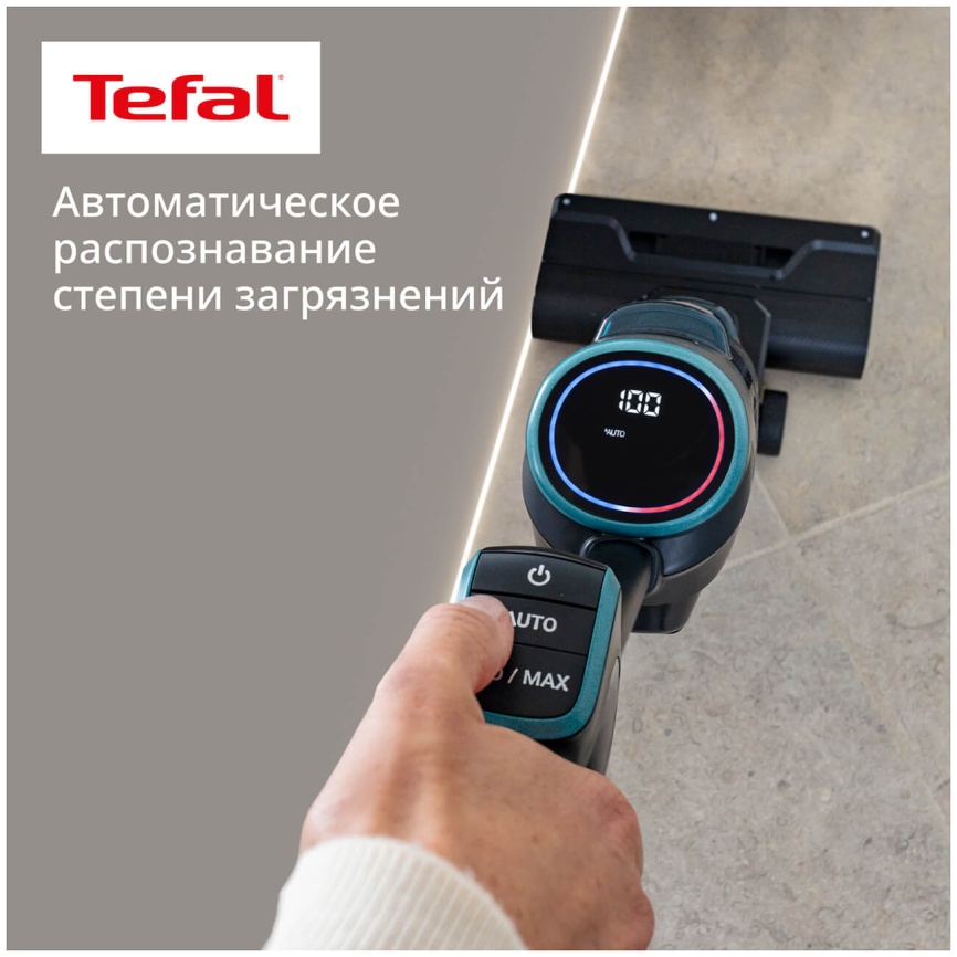 Беспроводной моющий пылесос Tefal Пылесос вертикальный беспроводной моющий Tefal X-Clean 5 GF5555F0, черный фото 9