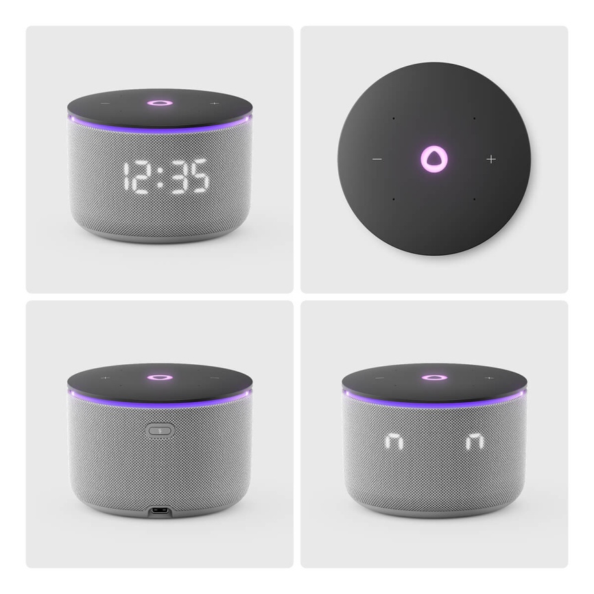 Умная колонка Яндекс Станция Мини 3 Про с Алисой, Zigbee, 18Вт, серый фото 3