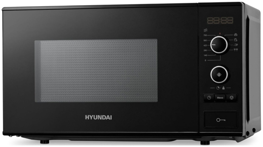 Микроволновая печь - СВЧ Hyundai HYM-D3032, черный фото 5