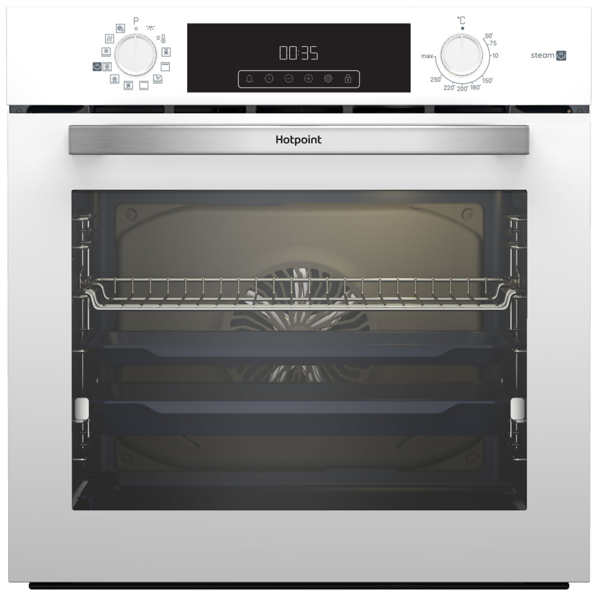 Электрический духовой шкаф Hotpoint HSTF 1231 JSAH WHG 59 см, 72 л гриль конвекция, белый фото 1