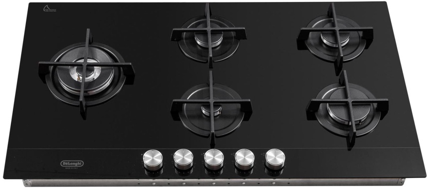 Газовая варочная панель De’Longhi NSL 590D NCM RUS 90 см, 5 конфорок электроподжиг газконтроль, черный фото 2