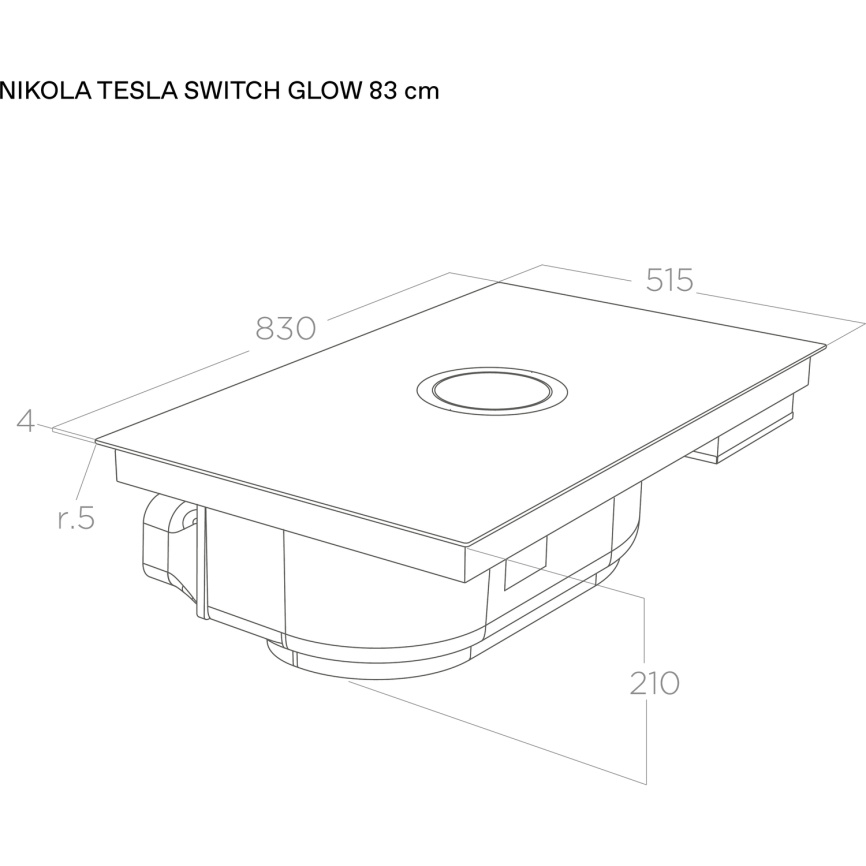 Варочная панель с вытяжкой ELICA Elica NIKOLATESLA SWITCH GLOW EVO BL/A/83-PRF0196335 фото 6