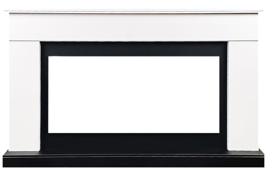 Каминокомплект Royal Flame Bergen (Разборный) Белый с черным с очагом Vision 42 LOG LED фото 2
