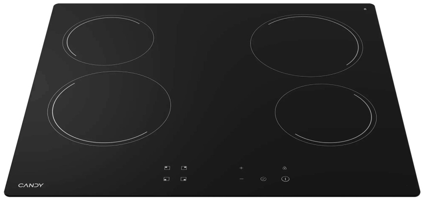 Электрическая варочная панель Candy CHXC64NB 58 см, 4 конфорки стеклокерамика, черный фото 3