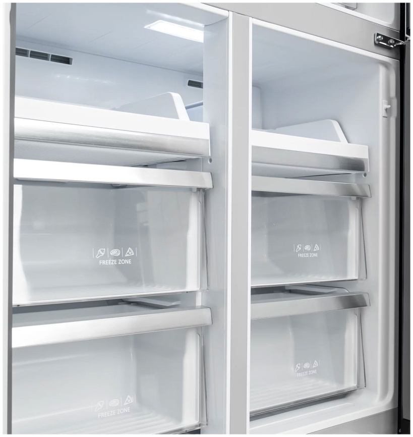 Многокамерный холодильник LEX LCD505BlGID No frost, черный фото 6