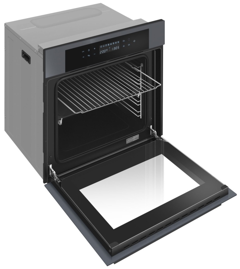 Электрический духовой шкаф Meferi MEO6010GR ULTRA 59 см, 65 л гриль конвекция, серый фото 11