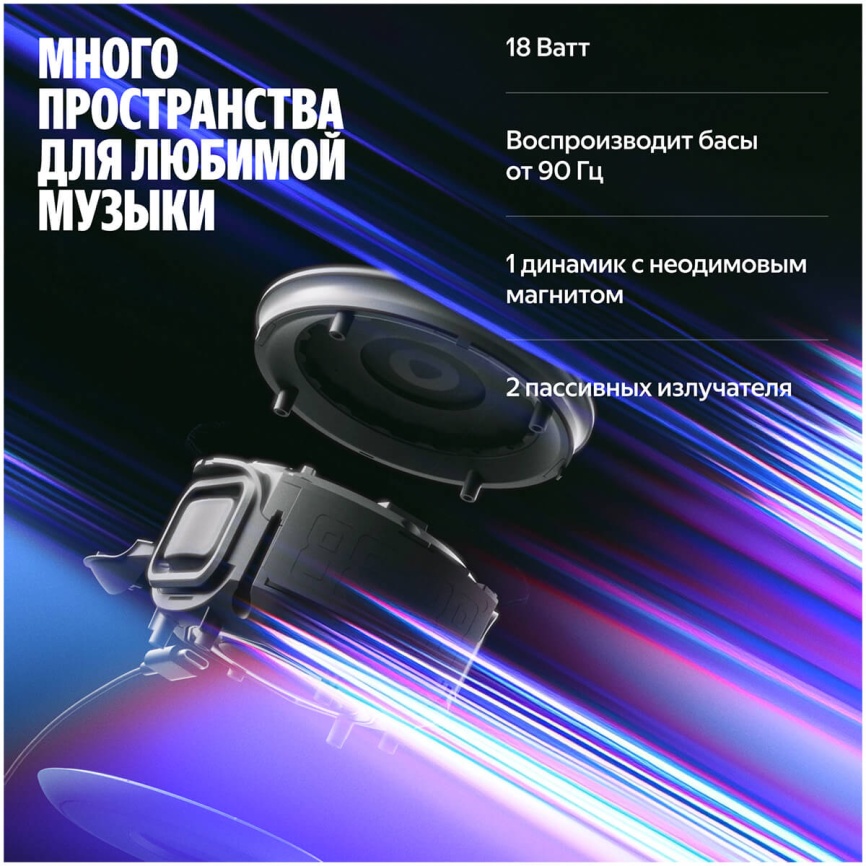 Умная колонка Яндекс Станция Мини 3 Про с Алисой, Zigbee, 18Вт, синий фото 7
