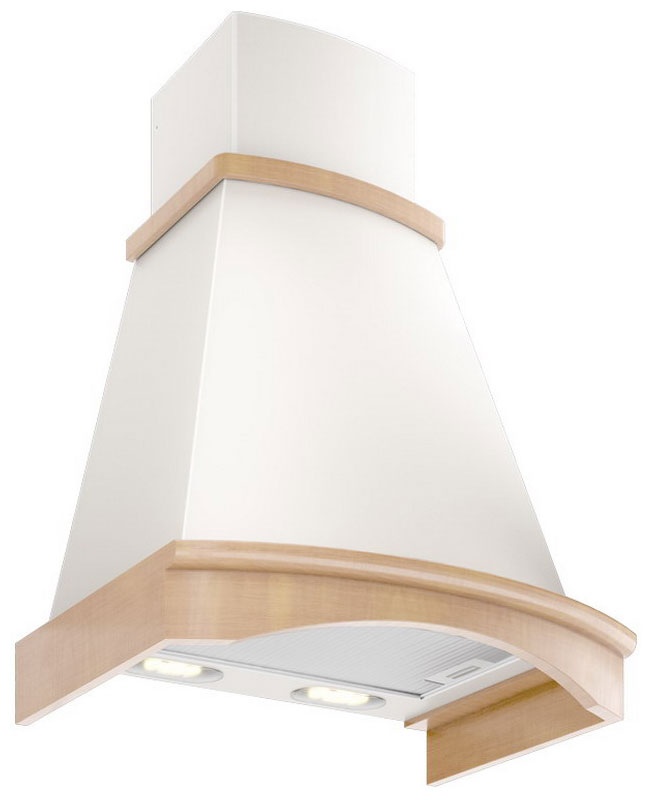 Вытяжка Elikor Ротонда 60П-1000-П3Д бежевый/дуб неокрашенный фото 1