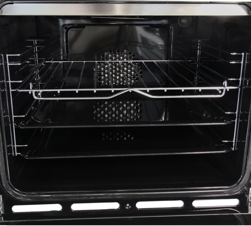 Электрический духовой шкаф De luxe 6006.03 эшв - 033 59 см, 58 л, гриль и конвекция, черное стекло фото 9