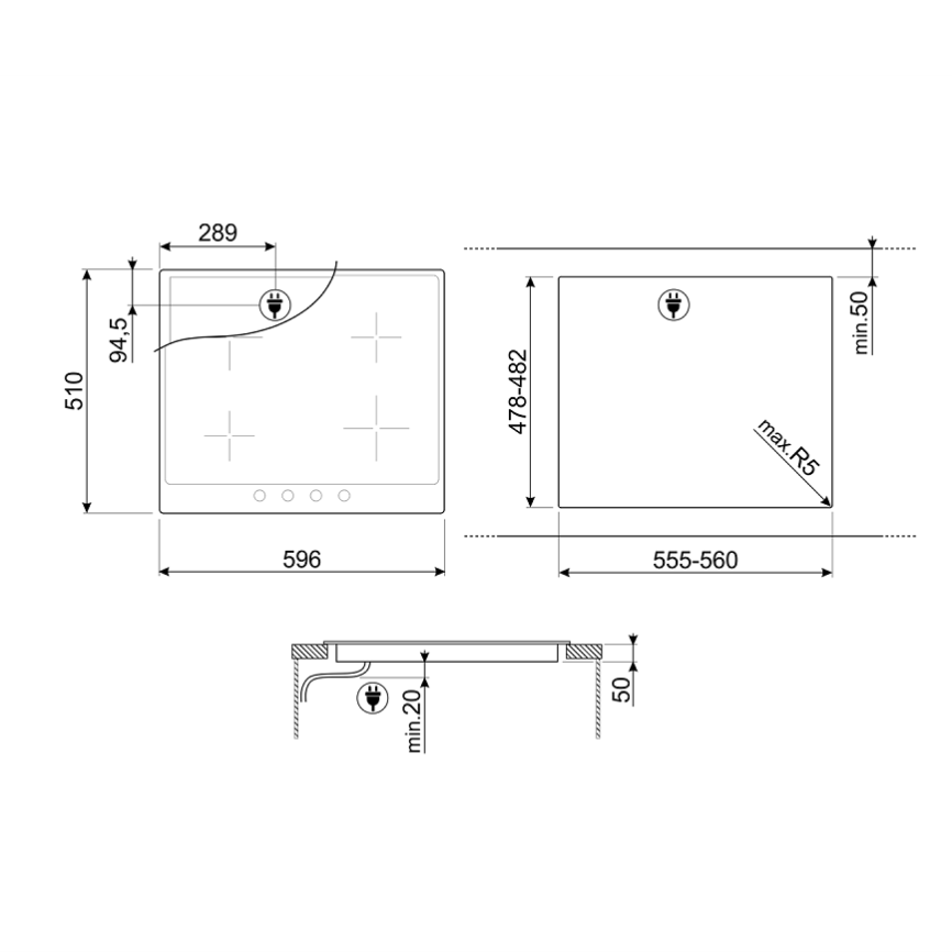 Встраиваемые индукционные панели SMEG SMEG Victoria SI964XM фото 3